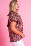 Floral Puff Sleeve Blouse