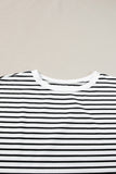 White Stripe Top and Shorts Set