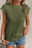 Olive Wave Texture Top