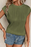Olive Wave Texture Top