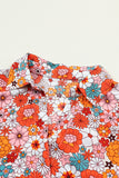 Boho Floral Long Sleeve Ruffled Dress