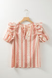 Boho Frilled Puff Sleeve Blouse