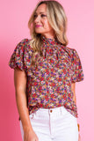 Floral Puff Sleeve Blouse