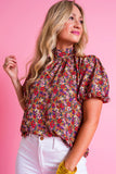 Floral Puff Sleeve Blouse