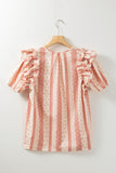 Boho Frilled Puff Sleeve Blouse