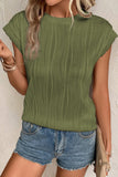 Olive Wave Texture Top