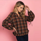 Chelsea Plaid Tunic - Mocha