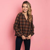 Chelsea Plaid Tunic - Mocha