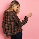 Chelsea Plaid Tunic - Mocha