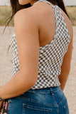 Checkered Halter Tank Top
