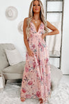 Floral V-Neck Empire Waist Maxi Dress