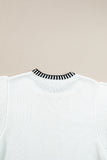 Trim Detail Batwing Sleeve Top