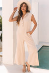 Wide Leg Sleeveless Jumpsuit