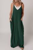 Spaghetti Straps Pocketed Maxi Dress