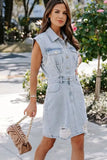 Frayed Denim Dress