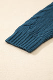 Cable Knit Button Front Cardigan