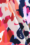 Abstract Ruffled High Waist Maxi Skirt