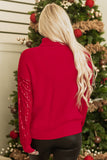 Merry Sequin Sleeve Turtleneck Sweater