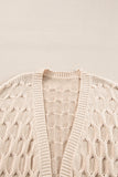 Cable Knit Eyelet Baggy Cardigan