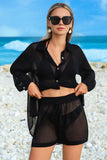 Black Sheer 2 Piece Cover Up