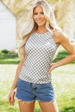 Checkered Halter Tank Top