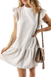 Heather Grey Flutter Sleeve Shift Dress