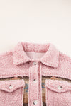 Pink Western Aztec Print Sherpa Jacket