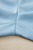 Blue Solid 2 Piece Outfit