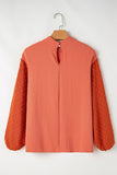 Russet Orange Swiss Dot Blouse