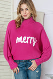 Merry Embroidered High Neck Sweater | 3 Colors