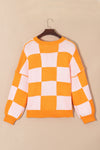 Checkered Bishop Sleeve Sweater | 3 Colors