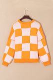 Checkered Bishop Sleeve Sweater | 3 Colors