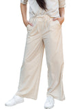 Stripe Wide Leg Drawstring Pants