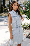 Frayed Denim Dress