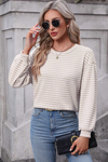 Khaki Stripe Long Sleeve Top