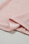 Rose Textured Ruffled Blouse