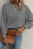 Black Stripe Long Sleeve Top