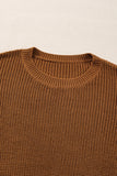 Pearled Drop Shoulder Round Neck Sweater