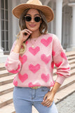 Heart Jacquard Knit Sweater