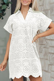 White Eyelet Embroidered Dress