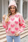 Heart Jacquard Knit Sweater