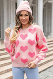 Heart Jacquard Knit Sweater