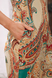 Paisley Spaghetti Straps Wide Leg Jumpsuit