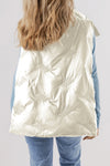 White Puffy Zip Up Vest