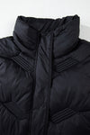 Black Puffy Zip Up Vest