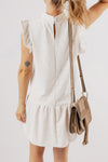 Heather Grey Flutter Sleeve Shift Dress