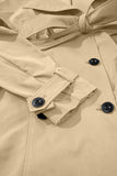 Khaki Lapel Collar Tied Waist Coat