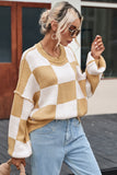 Checkered Bishop Sleeve Sweater | 3 Colors