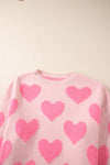 Heart Jacquard Knit Sweater