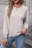 Khaki Stripe Long Sleeve Top